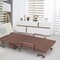 Costway Folding Bed Adjustable Guest Single Bed Twin Mattress Portable Wheels Brown/Grey/White